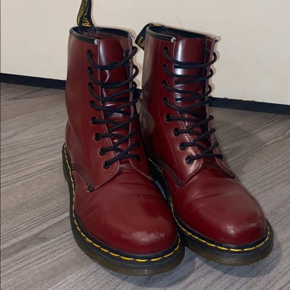 Burgundy Doc Martens 1460 8 eye